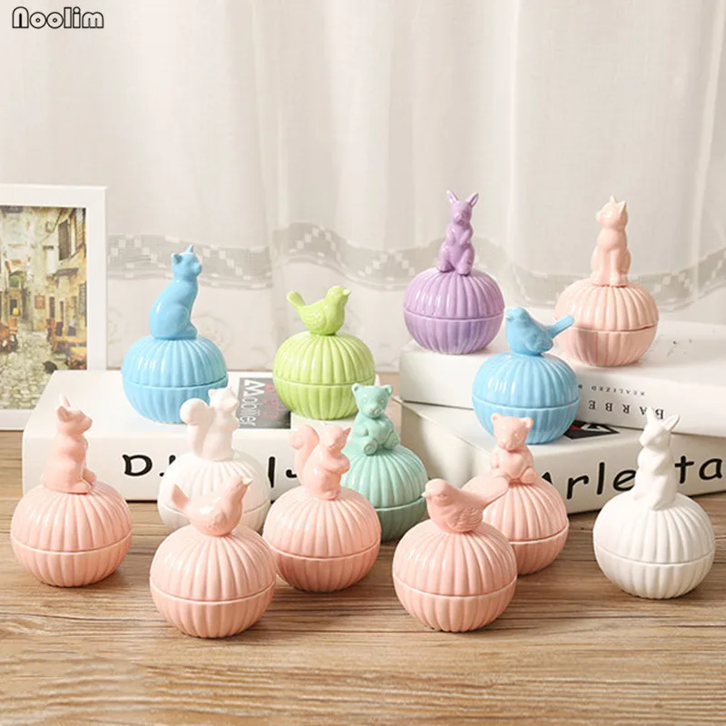 

1pc European Creative Ceramic Candy Box Animal Jewelry Box Chocolate Container Wedding Supplies Gift Box Party Birthday Favors