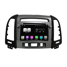 Ips 2DIN Android 8,1 2 Гб ОЗУ 16 Гб 4 ядра для hyundai Santa Fe 2006-2012 автомобильный dvd-плеер gps ГЛОНАСС карта RDS радио wifi Bluetooth