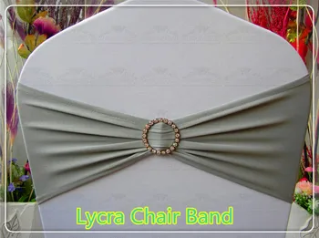 

1/2--With Round Diamond Buckle--Spandex/Lycra/Expand Chair Bands/Chair cover sashes For Wedding Party Banquet Decorations