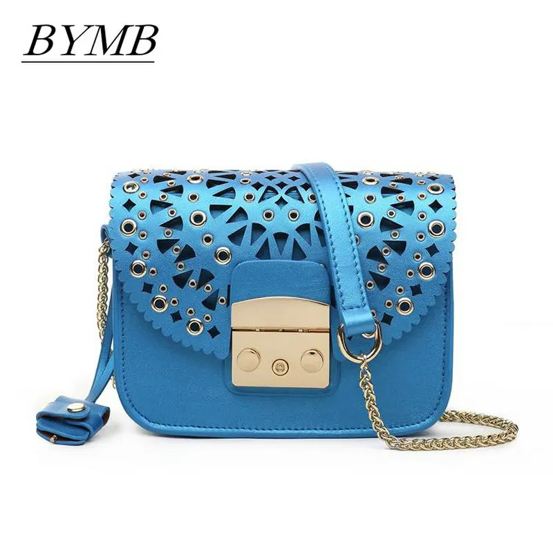

New Arrivals Famous Brand Hollow Out Designer Genuine Leather Bag Flap Chain Bag Ladies Shoulder Purse Crossbody