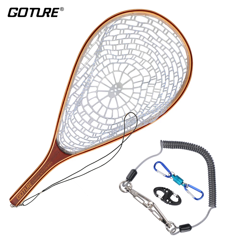 Goture Nylon Fly Fishing Net Landing Network Fish Trap With Fishing