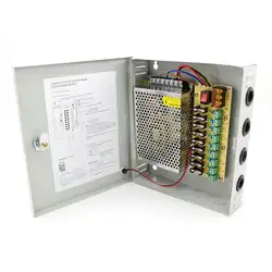 9CH DC12V 5A CCTV Камера Мощность Box адаптер коммутации Мощность блок питания распределения 9 каналов Вход AC 100-240 В к DC 12 В