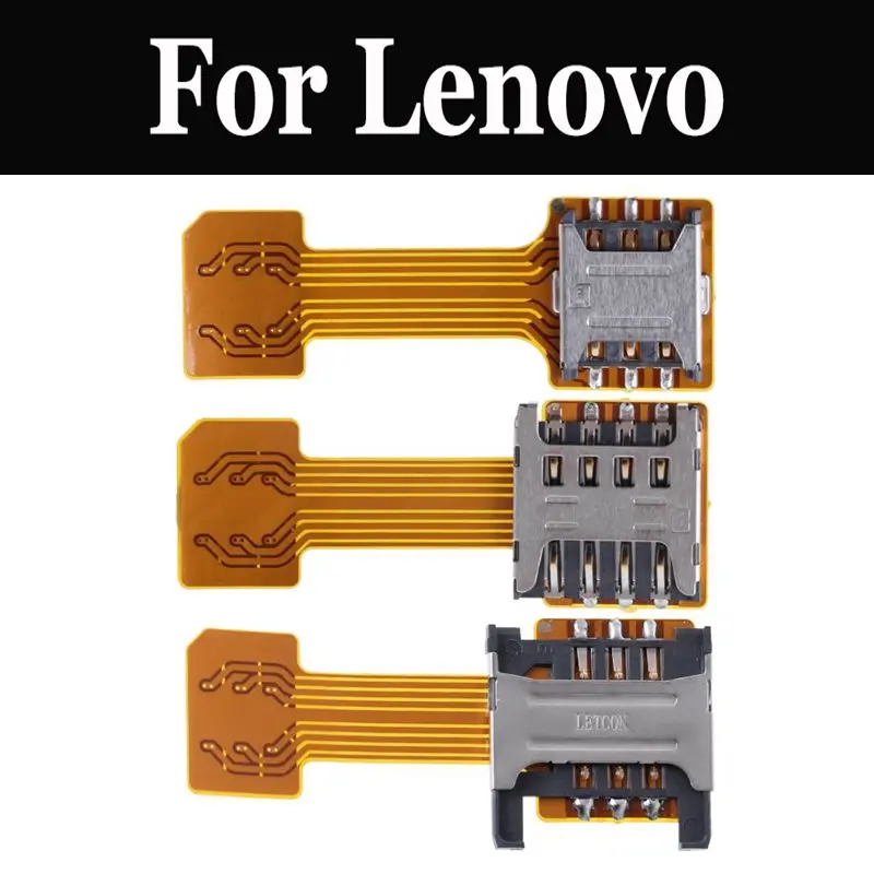 Гибридный двойной адаптер Micro SD с двумя SIM-картами нано для Lenovo Lemon 3 C2 Vibe C S1L Power A Plus