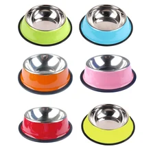 Домашние животные из нержавеющей стали собачья миска для воды дорожные миски для корма для кошек собак розовая уличная питьевая вода ПЭТ блюдо для собак Кормушка Посуда