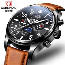 2017 New Luxury Watch Top Brand Carnival Automatic Mechanical Watches Men Watch with Calendar Week 30M