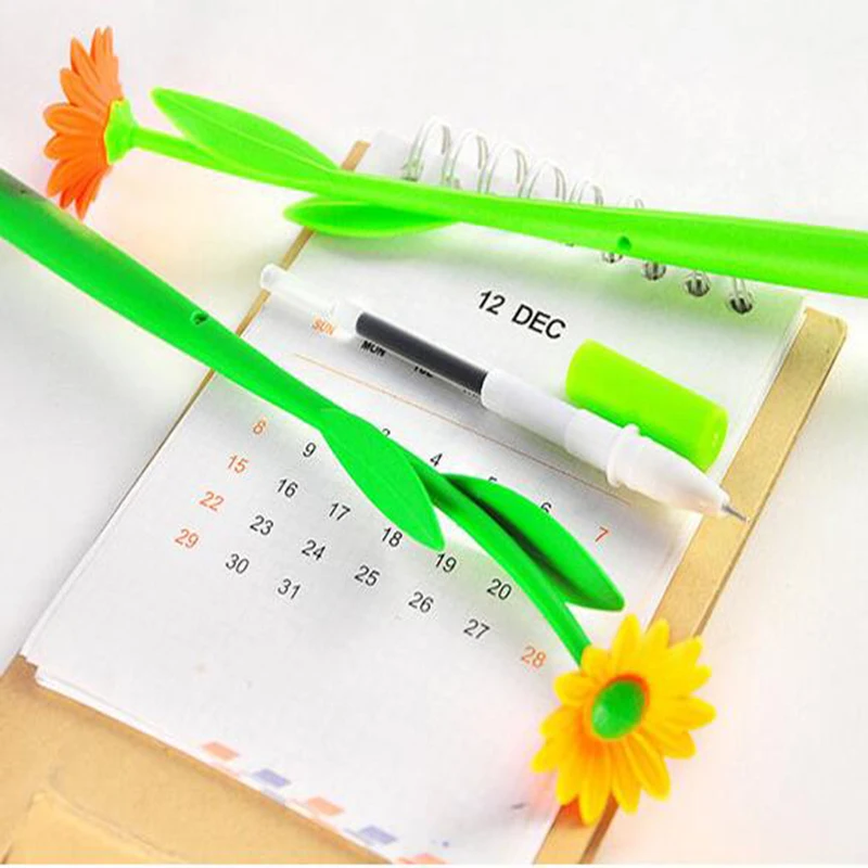 The-New-Creative-Office-Stationery-Cute-Simulation-Plants-Flowers-Soft-Silicone-Gel-Pen-0-5mm-Pen (1)