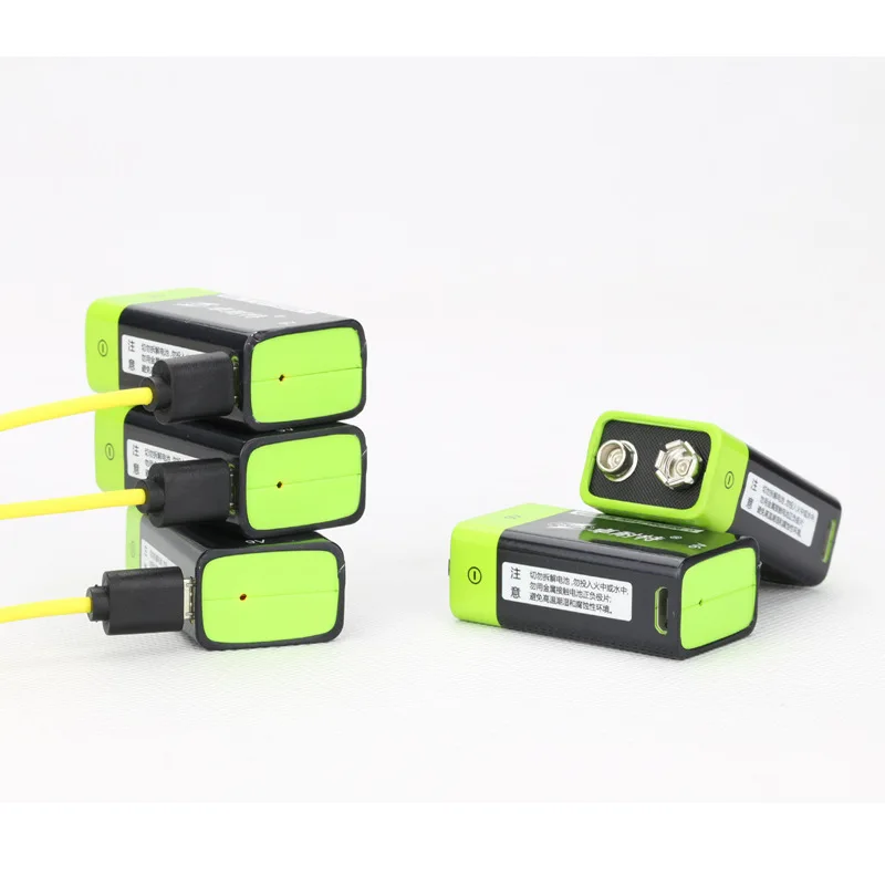 Achat 2 PCS 400 MAH Lipo lithium polymère ZNTER batterie 9 V rechargeable + 1 pcs USB câble cellulaire pour microphone avometer multimètre