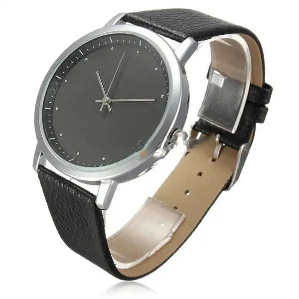 SmartGood Men Fashion Black PU Leather Sport Quartz Wrist Watch | Украшения и аксессуары