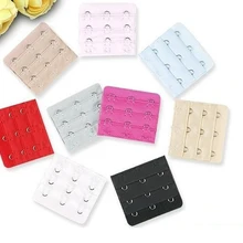 Удлинитель для бюстгальтера с пряжкой 3 ряда 3 кнопки сзади Кнопка скольжения бюст застежка для бюстгальтера 500 шт/партия