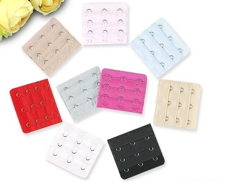 

Bra extender buckle 3 row 3 button back button slip bust bra buckle 500pcs/lot