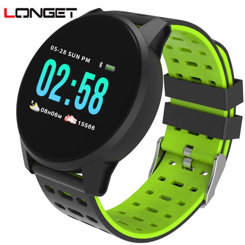 

Longet W1 Round Smart Watch Newest chip blood pressure measure Sport Waterproof Watch Fitness Tracker Smartwatch for Android IOS