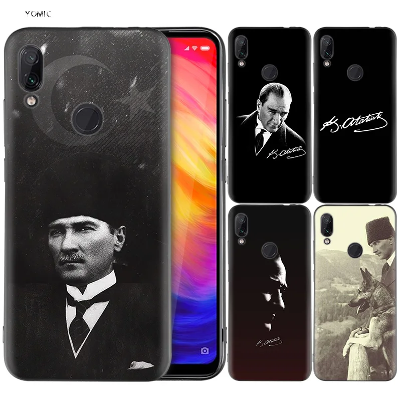 

Silicone Coque Case for Xiaomi Redmi Note 7 6 5 Pro Mi A1 A2 8 Lite 9 GO Poco F1 S2 4 4X Plus Turkey Mustafa Kemal Ataturk
