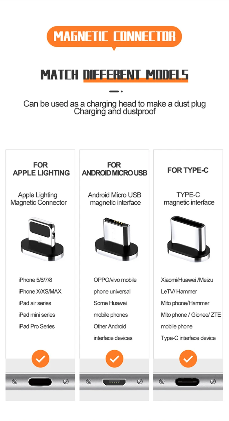 Finger Pow Мини Магнитный внешний аккумулятор для iPhone/Micro USB/type C 1100 мАч Fingerpow Быстрая Зарядка Внешний аккумулятор с магнитным кабелем