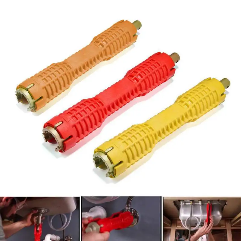 

Hot Multifunctional Light Household Kitchen Sink Faucet And Sink Fitter Wrench Non-slip Handle Double Head Wrench Tool