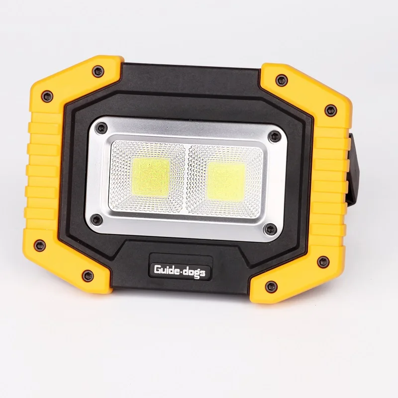 

COB LED Portable Spotlight Searchlight USB Rechargeable 18650 Flashlight Work Light Lantern Camping Hiking Light AA Power bank