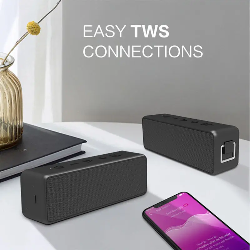 20 Вт TWS Bluetooth динамик s IPX7 водонепроницаемый беспроводной супер бас бумбокс