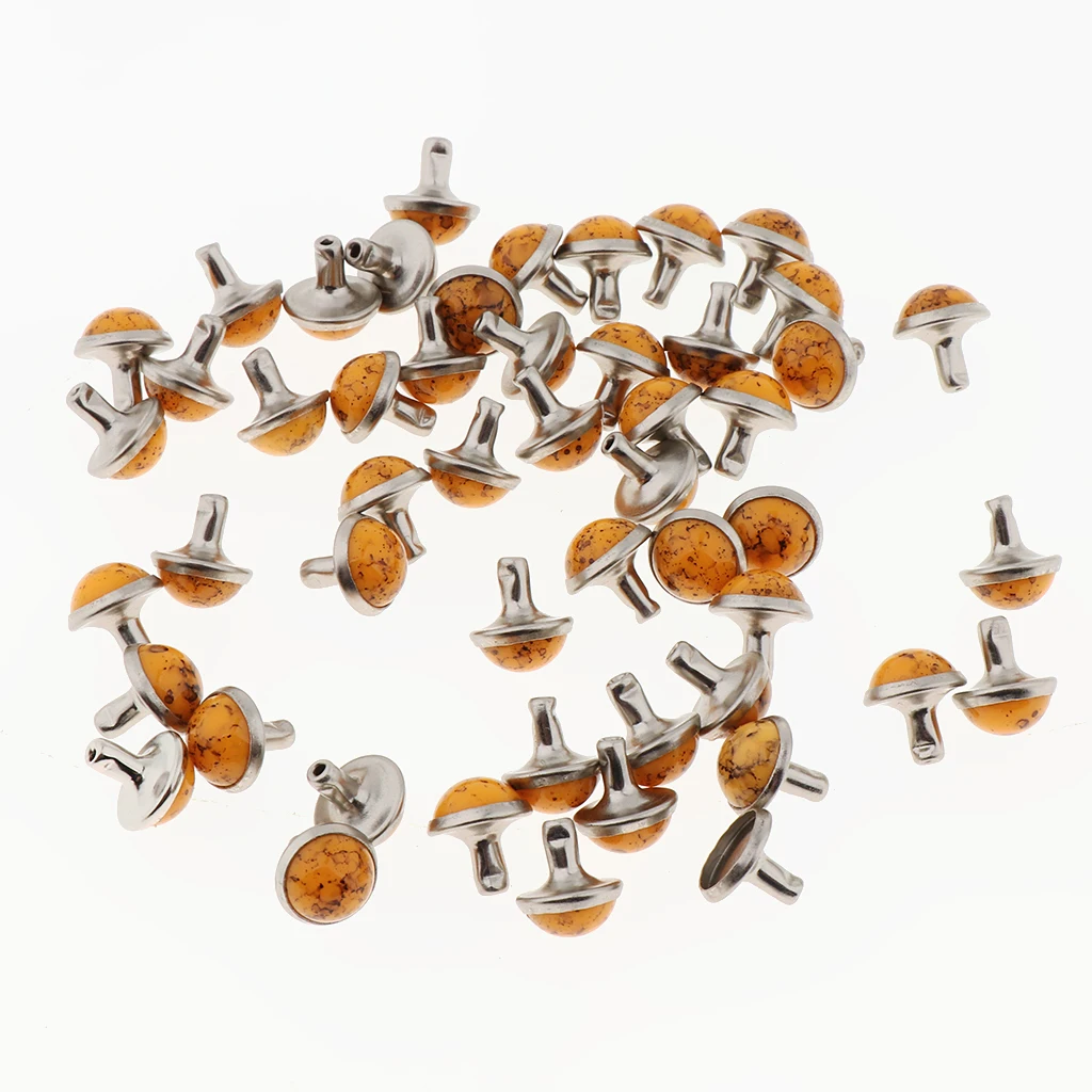 50 Sets Round Turquoise Rapid Rivets Stud for DIY Leather Craft Decoration