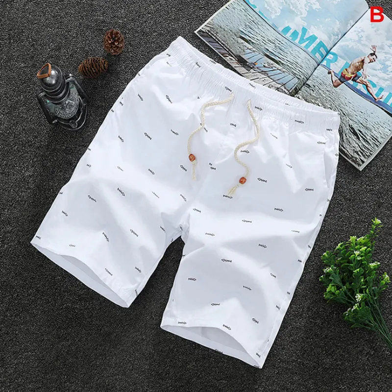 White B Новые популярные мужские шорты сплошной цвет дышащий Slim Fit средняя талия половина брюки для лета YAA99 - Цвет: White B
