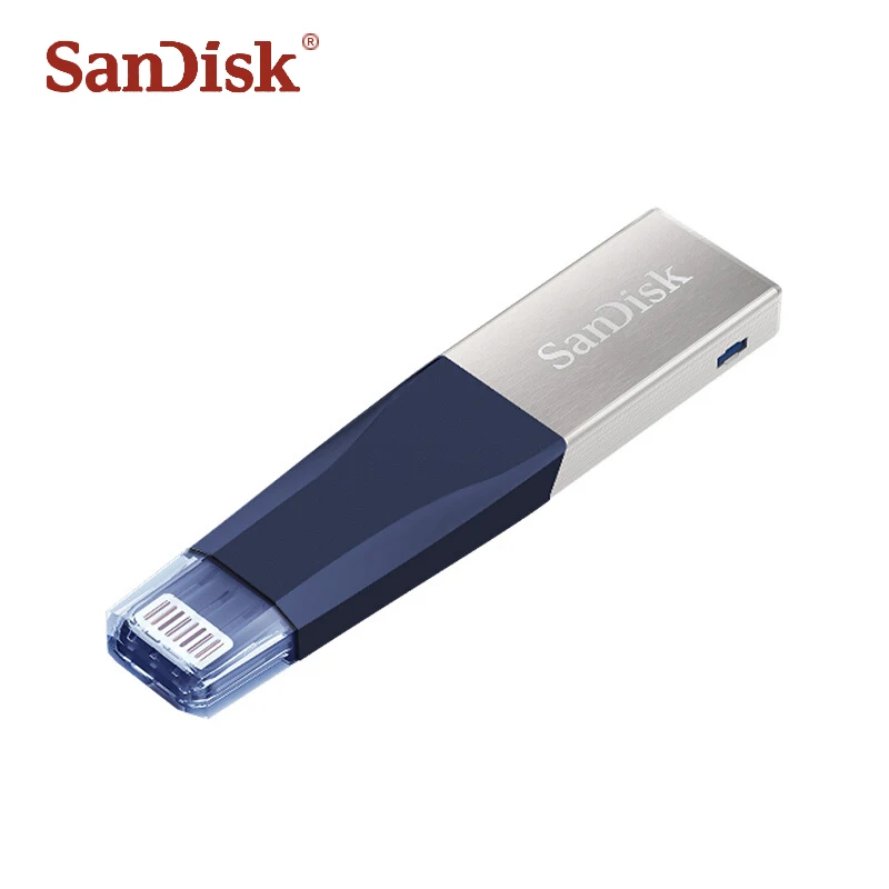 SanDisk USB 3 0 OTG флеш накопитель 32 Гб 64 Lightning на металлический 128 ГБ U диск для iPhone iPad iPod и