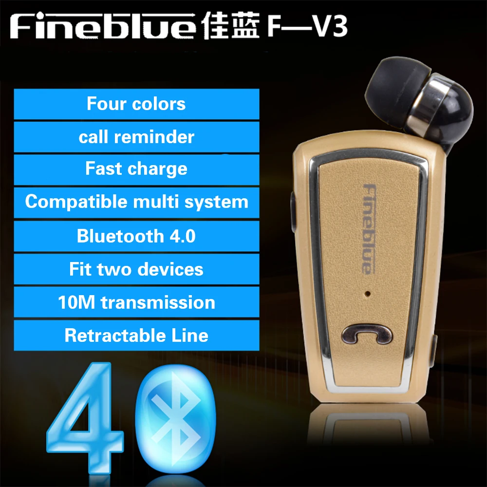 bilder für Ursprüngliche Fineblue F-V3 Retractable Wireless Stereo Headset Bluetooth Headset Kopfhörer für Telefon 7 für Andriod telefon bilder für Ursprüngliche Fineblue F-V3 Retractable Wireless Stereo Headset Bluetooth Headset Kopfhörer für Telefon 7 für Andriod telefon