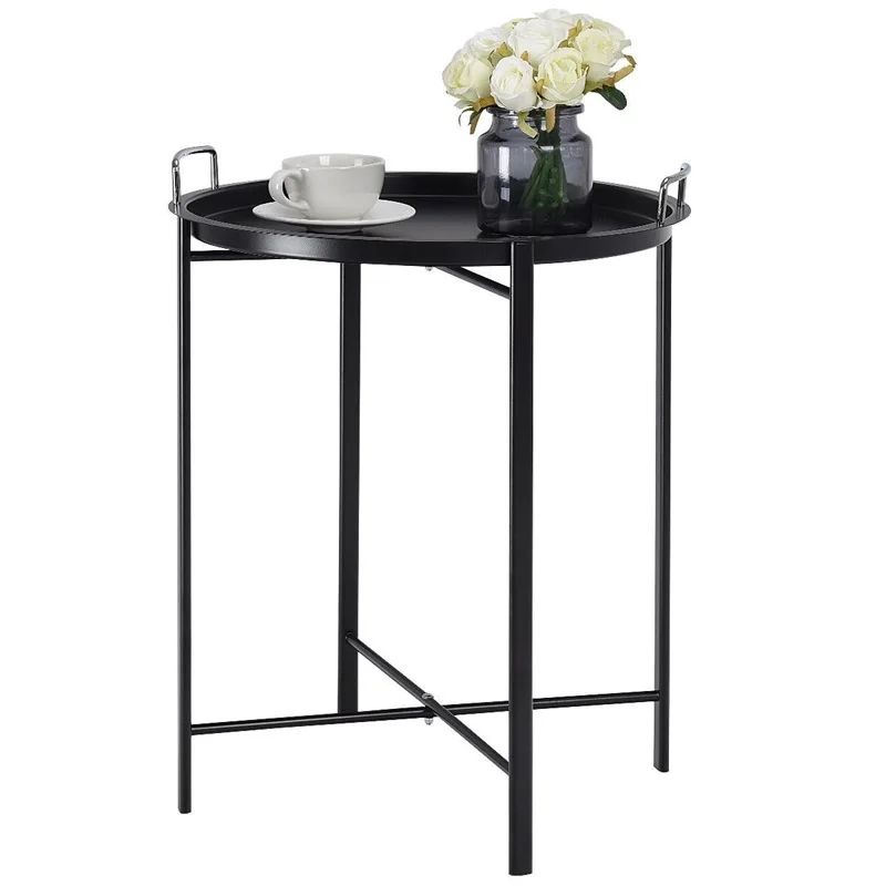 جولة علبة معدنية الجانب غرفة المعيشة نهاية الجدول مقبضين تصميم غرفة المعيشة الأثاث HW58502