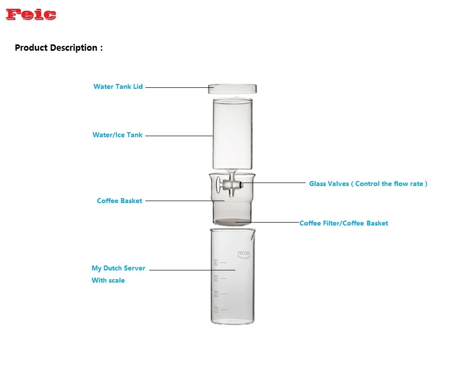 Feic 1 шт., 400 мл, кофеварка для холодного заваривания, капельный кофе для домашнего использования или путешествий для бариста