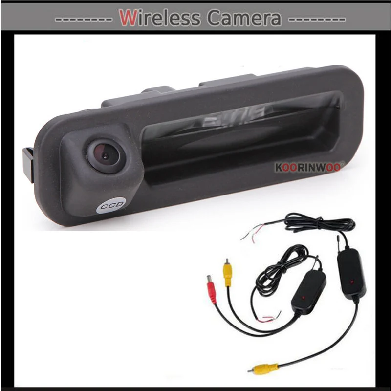 Koorinwoo Беспроводная HD специальная автомобильная камера заднего вида Кнопка парковки для Ford/Focus 3 Sedan 2012 2013 3 ручка багажника камера Цвет - Название цвета: Wireless Camera