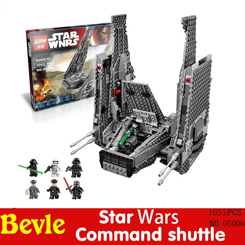 

Lepin 05006 Without original box 1053Pcs Star Wars The Force Awakens Kylo Ren Command Shuttle Building Blocks compatible Legoe