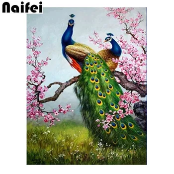

5D DIY round Diamond Painting birds peacock Full Square Embroidery Sale Picture Rhinestone Diamond Mosaic Home Decor
