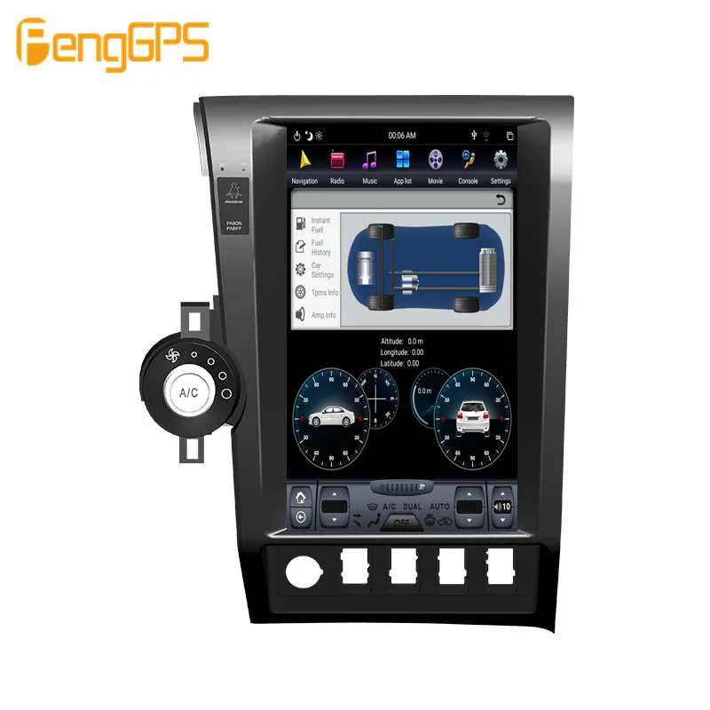 Best Tesla style 2 din Android 8.1 Car Radio Stereo GPS Navigation For Toyota Tundra 2007-2013 no DVD Player Headunit 1