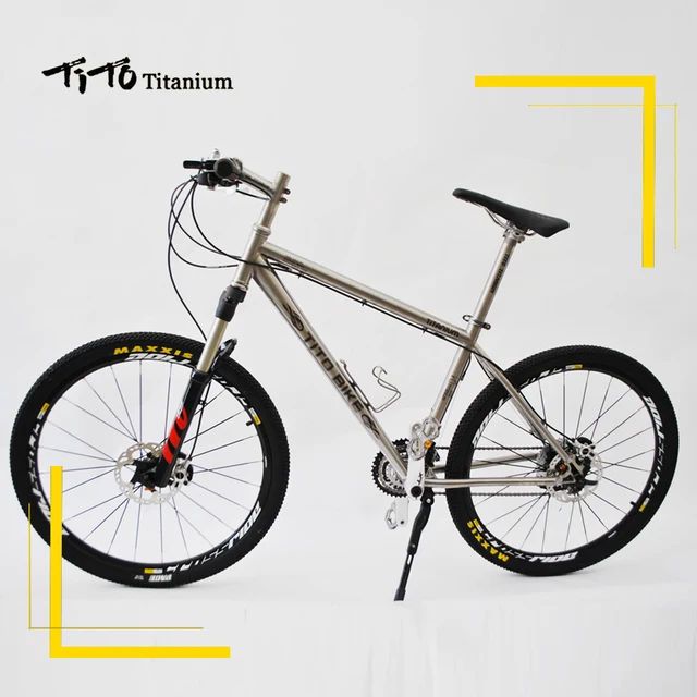 Cheap TiTo titanium alloy MTB bike XT silver suits 20 Speed or 30 Speed 26 27.5 wheelgroups titanium bicycle Cheap TiTo titanium alloy MTB bike XT silver suits 20 Speed or 30 Speed 26 27.5 wheelgroups titanium bicycle