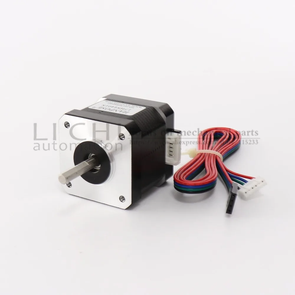 الشحن مجانا 1 قطع Nema17 السائر 42 موتور نيما 17 موتور 42 BYGH 1.7A (17HS4401-S) موتور 4-الرصاص ل 3D طابعة