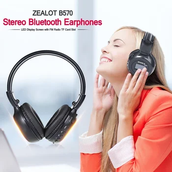 

High Quality Foldable HiFi Stereo Wireless Bluetooth Headphone With LED Screen FM Radio Micro-SD Slot