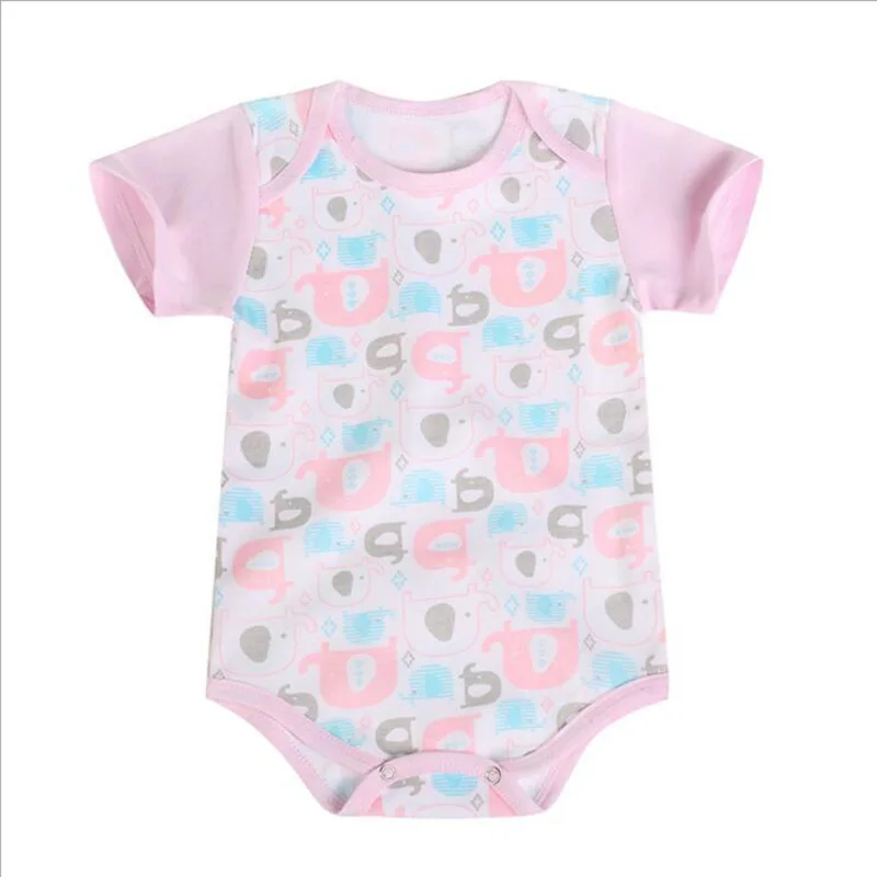 2017 New baby girls jumpsuits & baby bodysuits cotton newborn wholesale short sleeve baby boys