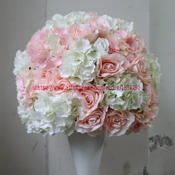 

40cm wedding decoration artificial 2/3 round flower ball for wedding table centerpiece flower wall backdrop decoration TONGFENG
