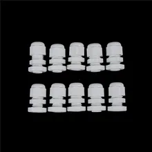 ZLinKJ высокого качества 10 шт./лот PG7 кабельный сальник для герметизации провода соединителя Водонепроницаемый нейлон Пластик для 3-6,5 мм кабель-переходник белый Цвет