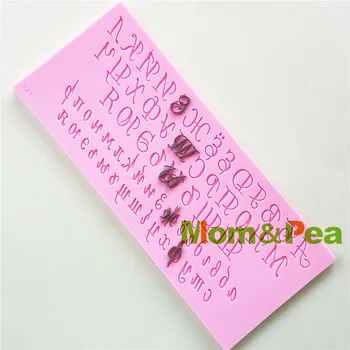 

Mom&Pea 1019 Free Shipping Letters Shaped Silicone Mold Cake Decoration Fondant Cake 3D Mold Food Grade Pink