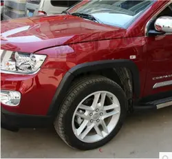 10 шт. колеса автомобиля бровей Круглый дуги планки крыло для Jeep Compass 2011 2012 2013 2014 2015 2016 Быстро EMS