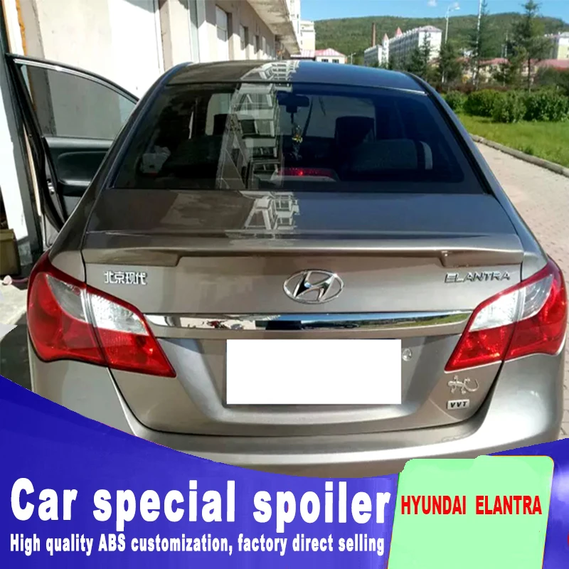 

2006 2007 2008 2009 2010 2011 2012 2013 2014 2015 2016 for HYUNDAI ELANTRA by rear trunk spoiler primer paint High quality ABS