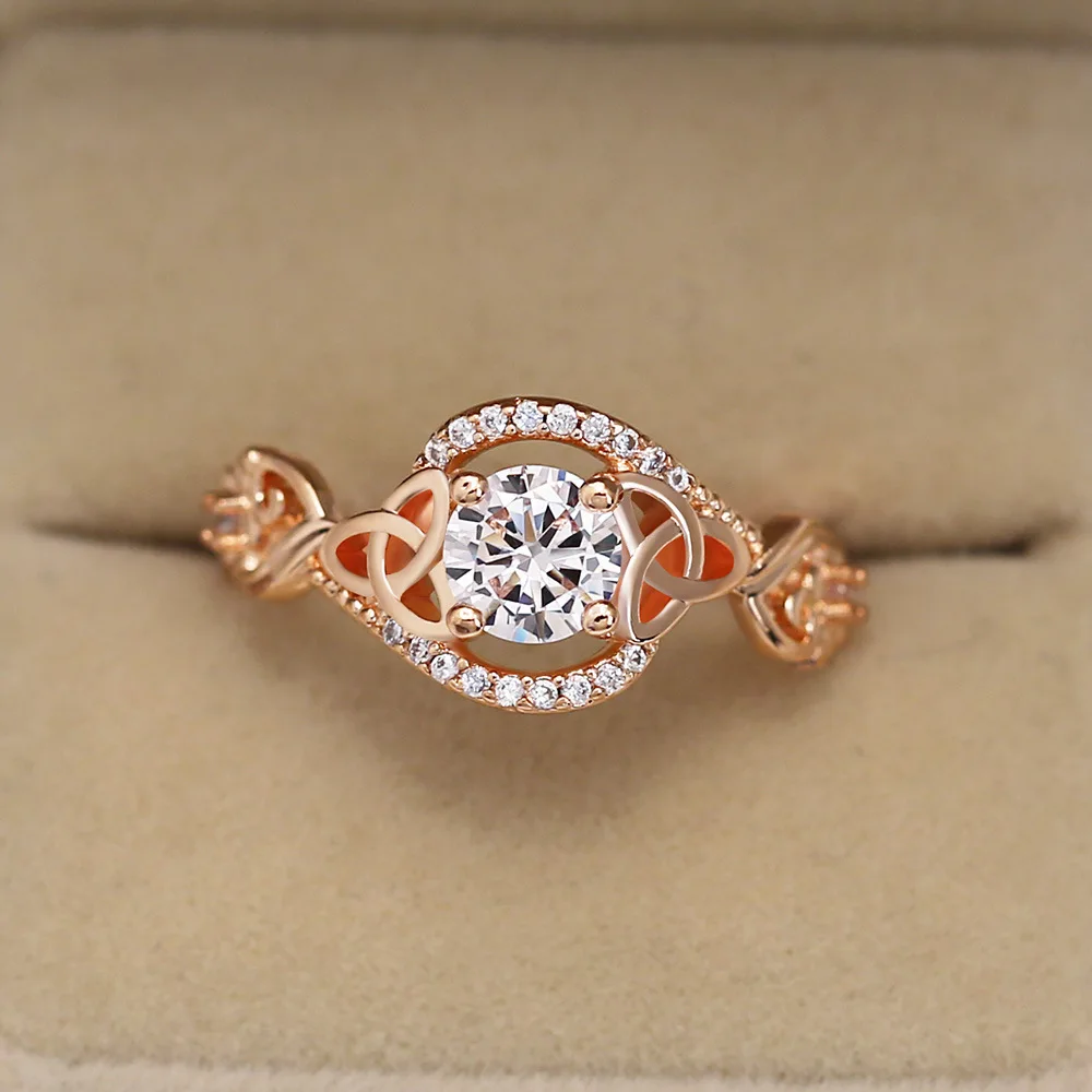 

Best Selling Flower Engagement Rings for Women Creative Tree Leaf Branch Female Rings Inlaid Zircon Jewelry Girlfriend Gifts