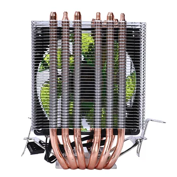 

Lanshuo 6 Heat Pipe 4 Wire With Light Fan Cpu Fan Radiator Cooler Heat Sink For Intel Lga 1155/1156/1366 Cooler Heat Sinks