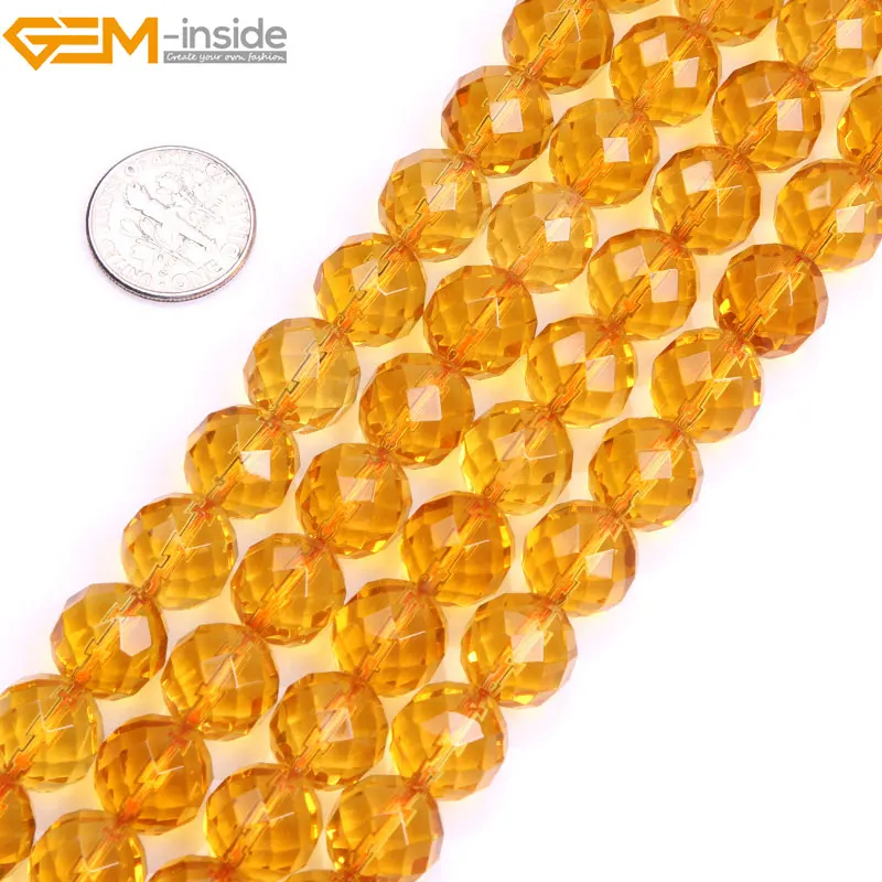 Бусины с гранеными цитринами 8 12 мм 15 дюймов|citrine beads|beads for jewelry makingfaceted citrine beads |