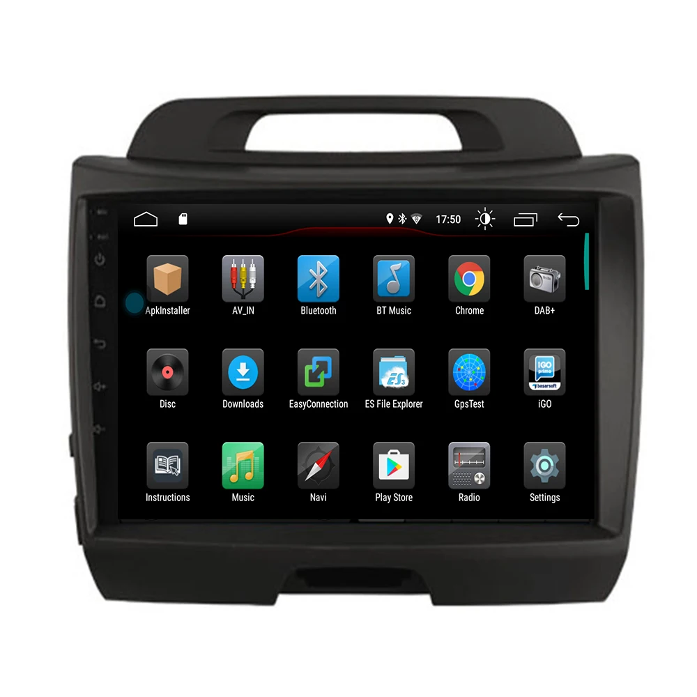 Best Android 9.1 quad 4 core car dvd for KIA sportage 2011 2012 2013 2014 2015 headunit gps navigation 2 din car multimedia player 1