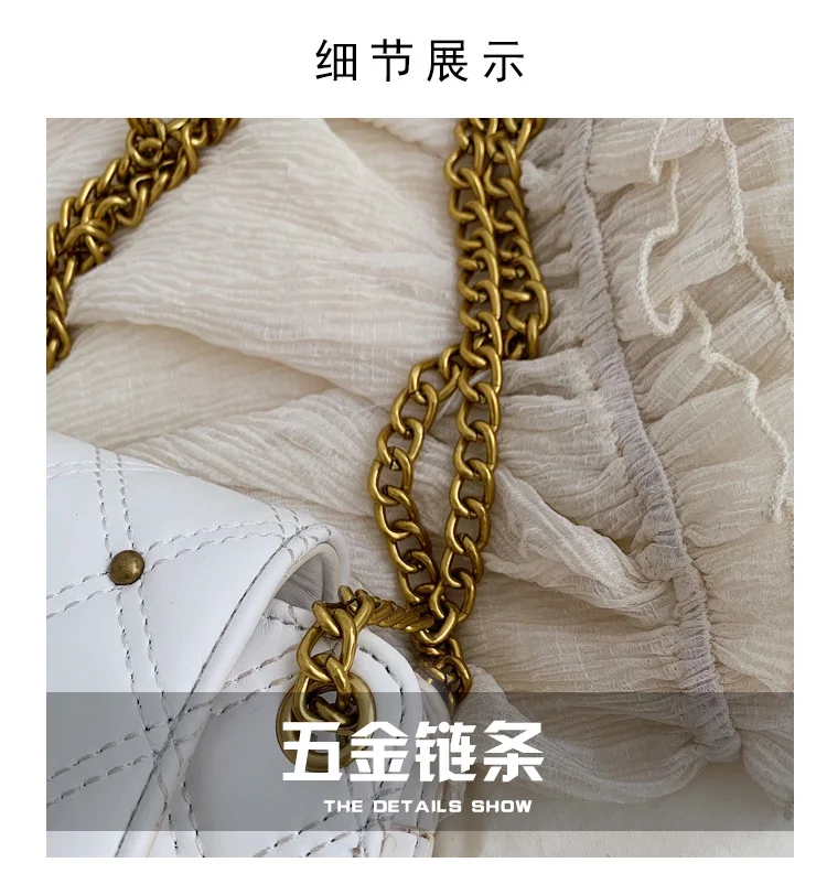 Shangxin багаж девушка корейский Baitao Linger цепь квадратная сумка модная вышивка одного плеча Наклонная Сумка