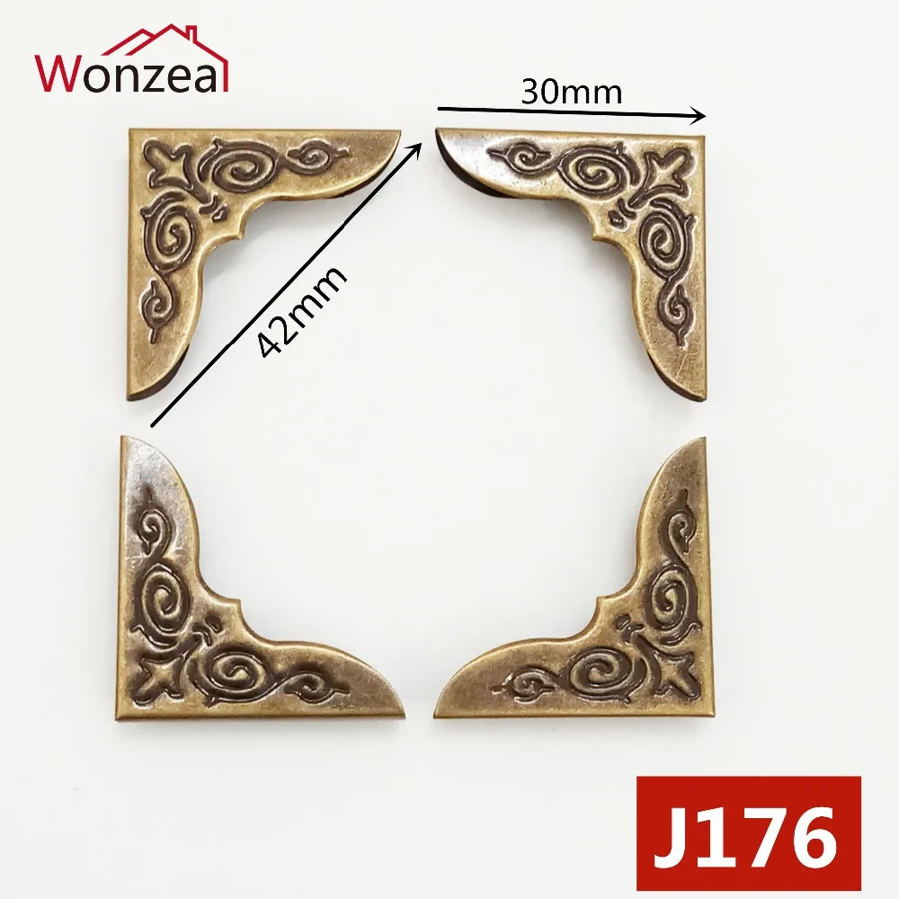 

50pcs Book Corner Bronze Scrapbooking Albums Menus Folders Protectors Decoration Metal Crafting Box Corner Brackets