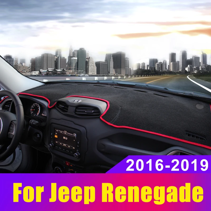

Car Dashboard Avoid Light Pad Instrument Platform Desk Cover Mats Carpets LHD For Jeep Renegade 2016 2017 2018 2019 Accessories