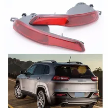 1 Par bumper fog Light lâmpada traseira da cauda refletor Para Jeep Cherokee 2014
