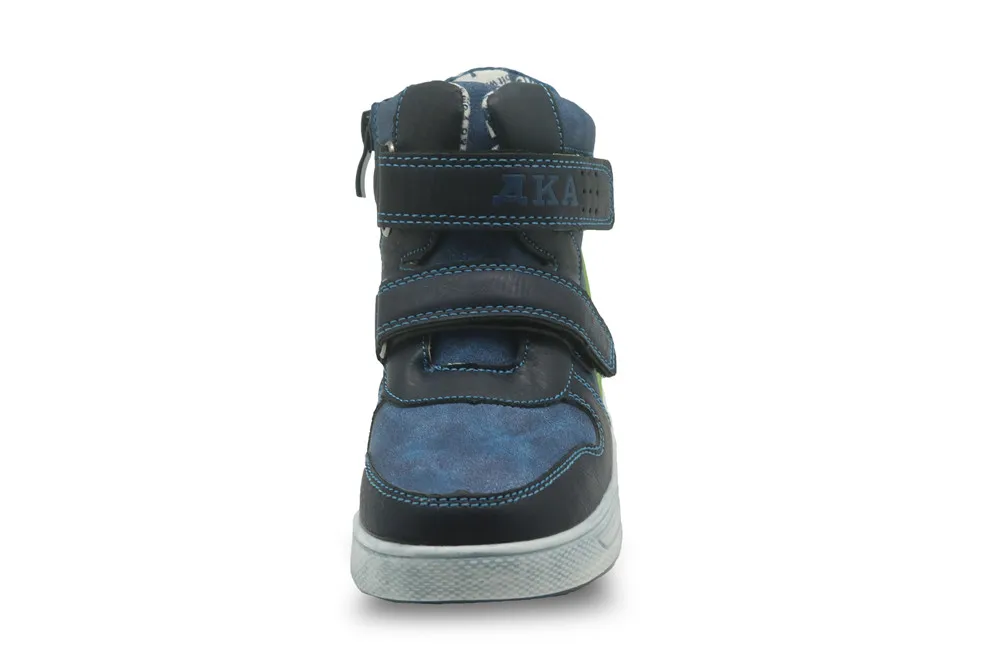 Apakowa/Осенняя детская обувь для мальчиков из искусственной кожи г. Ботильоны на молнии для малышей, детская спортивная обувь для мальчиков, евро 27-32