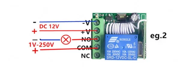433 МГц беспроводной пульт дистанционного управления DC 12 В 10A 1CH реле 433 МГц модуль приемника для 1527 обучения код передатчик дистанционного управления