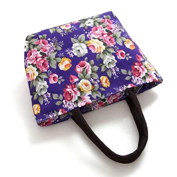 

15PCS / LOT Printing Shopping Bag Environmental Bag Foldable Canvas Reusable Reusable Tote Pouch Handbags